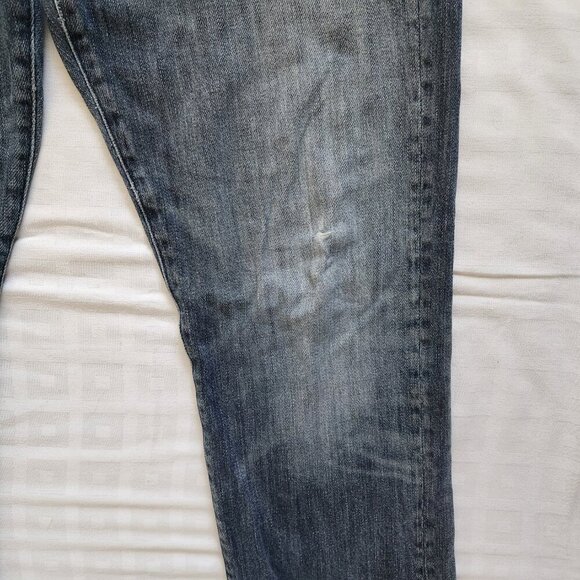 Citizens Of Humanity Gage Jeans Mens 34x29 Blue Denim Straight Distressed Fade - Picture 5 of 6